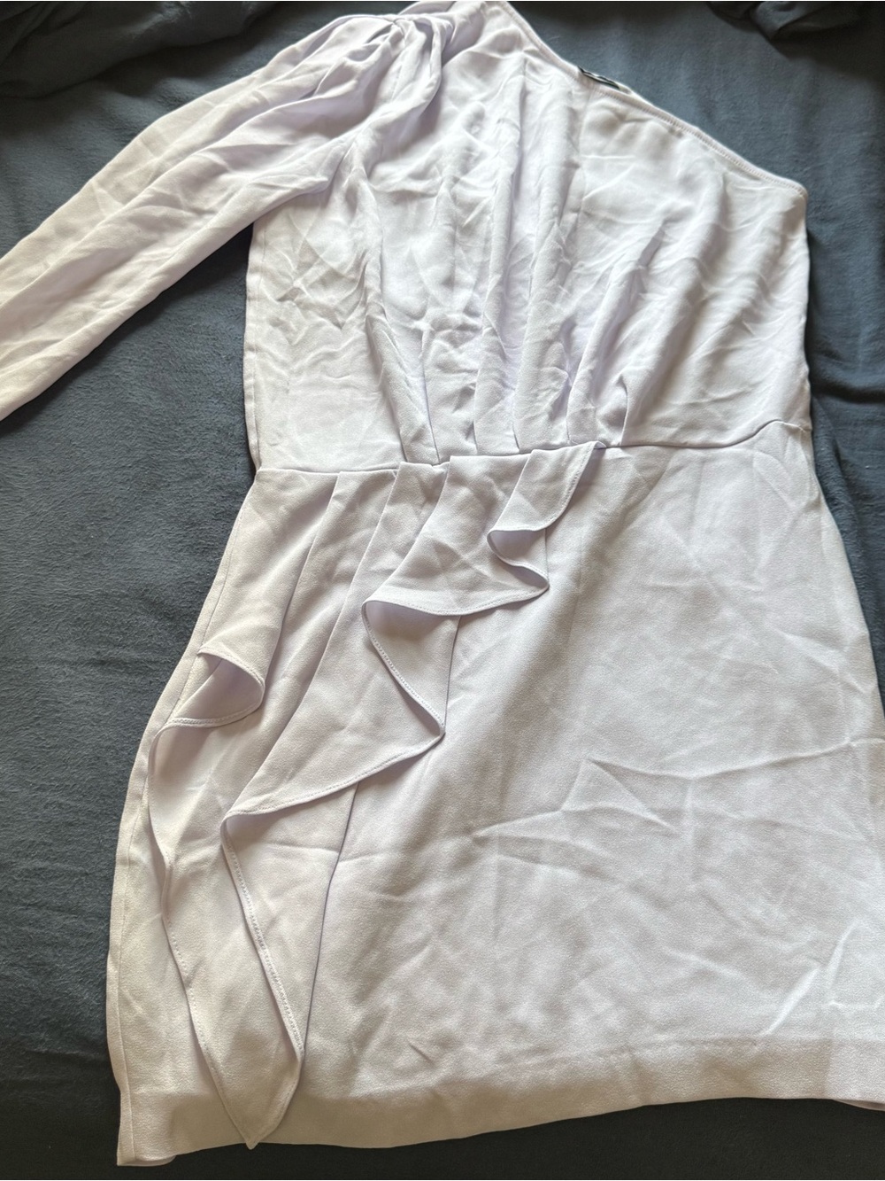 IRO One-Shoulder Lavender Ruffle Dress